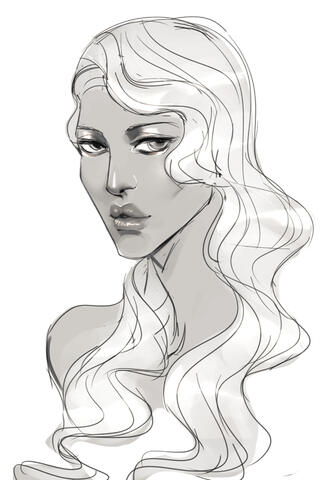 B&W Sketch by Illuminest