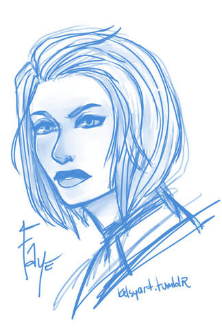 Headshot Sketch by Kelsyart